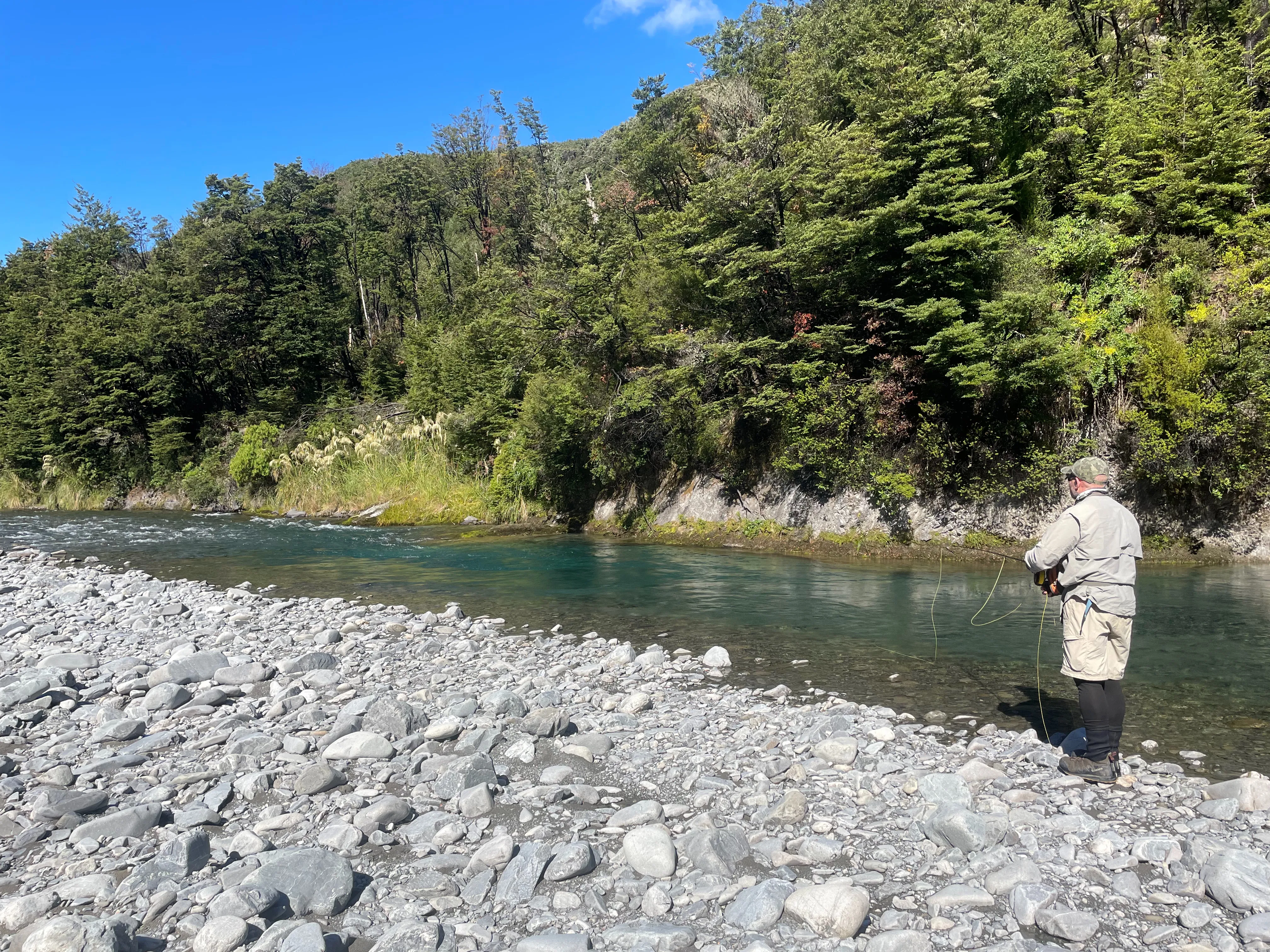 Kresten Ovesen fishing a great piece of water in a stunning backcountry river.