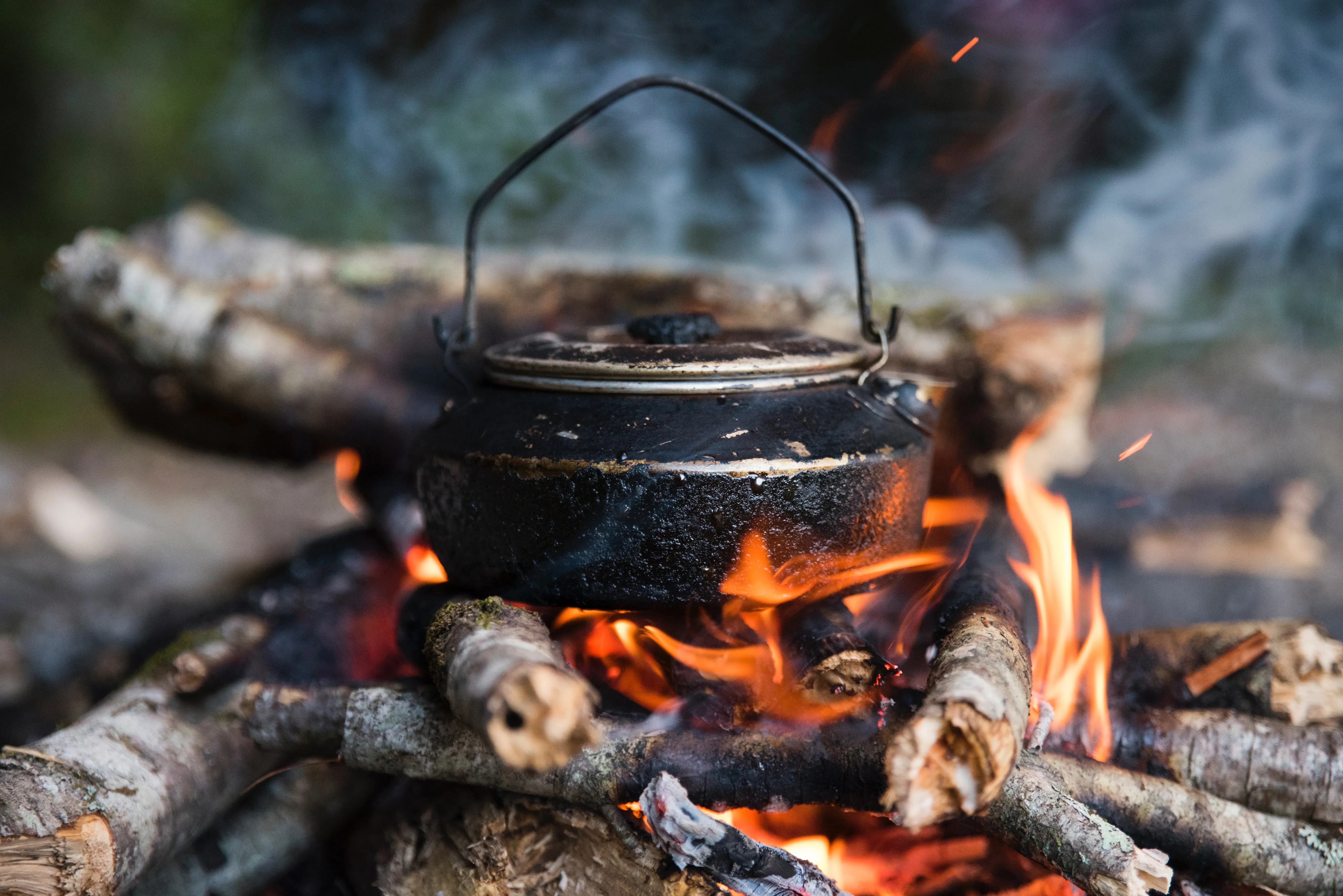 A good day's fishing begins with a few cups of coffee.